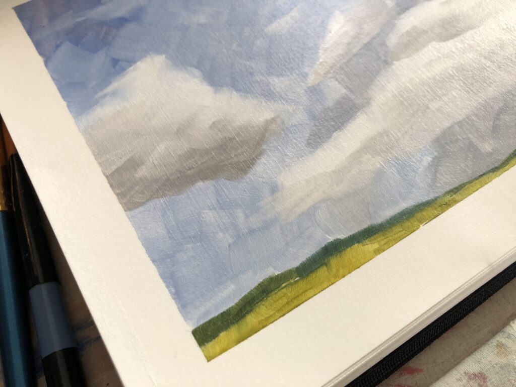 ella wolfnoth sky oil painting